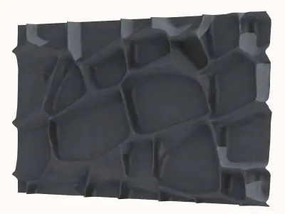 Heavy Duty Rock Wall Modular 3D model