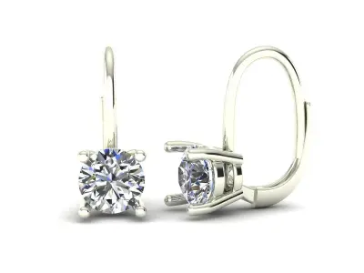 Women Diamond Earrings 3D print model 78
