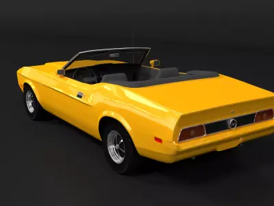 Mustang Convertible 1973 3D model