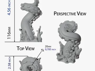 Enigmatic Depths - The Cthulhus Embrace Candle Holder 3D print model