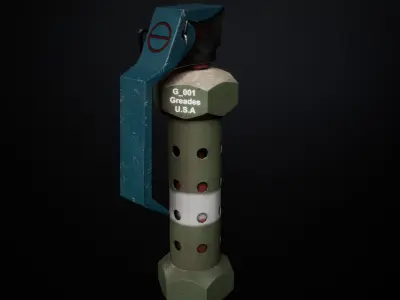 Flashbang Grenade 3D Model Low-poly 3D model