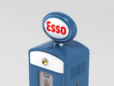 Retro Gas Station Pump 01 3D model