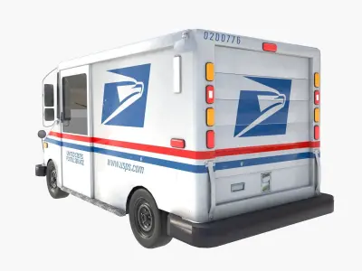 Grumman LLV USA post Low-poly 3D model