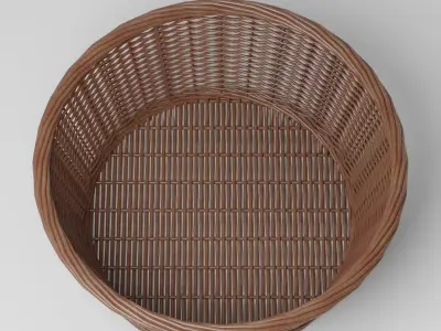 Wicker Basket Free 3D model purchase
