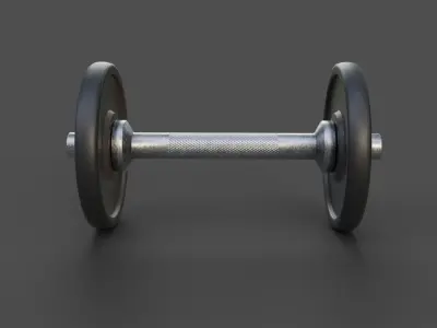 Futuristic Dumbbell Low-poly 3D model