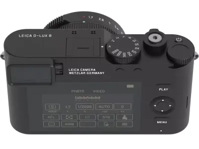 Leica D-Lux 8 Digital Camera PBR Texture 3D model