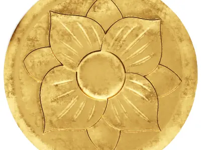 stucco collection ceiling rosette 3D model