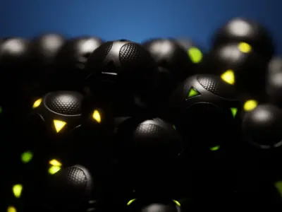 Cyberball Flock Low-poly 3D model