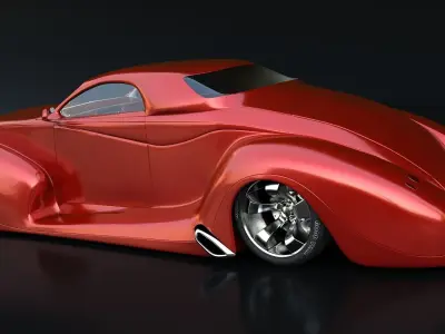 hotrod ford 1937 coupe 3D model