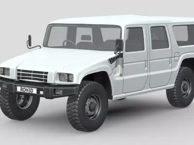 Toyota Mega Cruiser Low-poly 3D model