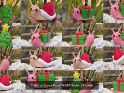 Christmas Special Kawaii Snail Collection
