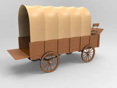 Horse Carriage 3D model