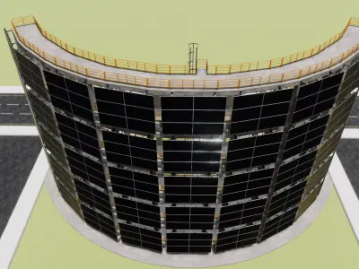 Solar Concrete Tower Type-3 3D model