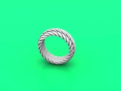 luxury CHAIN RING 3D print model