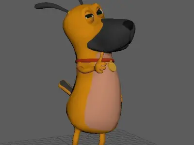 Cartoon Style Dog Model Low-poly 3D model