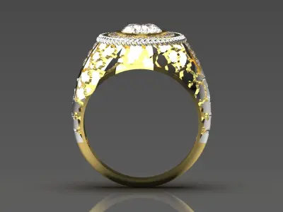 luxury man gold ring mr0176 3D print model