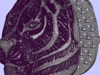 Tiger head 3D print model order