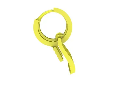 A6775 Luxury Korean Style Diamond Drop Hoop Earrings 3D print model