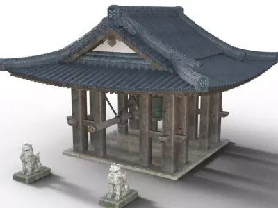 Japanese Bell Shrine 3D print model