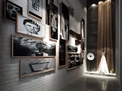 Modern Photostudio Concept Cultural Wall 3D model