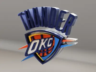 NBA Oklahoma City Thunder Logo 3D model