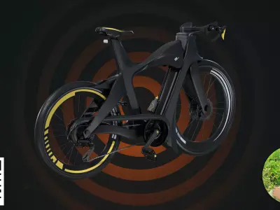 Futuristic Aero Bicycle Stealth Onyx 3D model