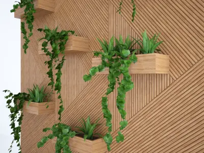 Wood Wall Panel 3D model