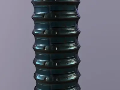 Sci-Fi FlexiPipe Low-poly 3D model