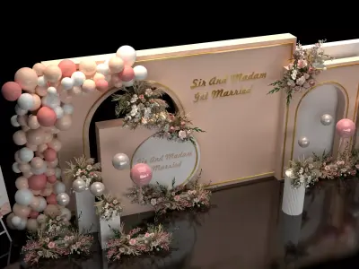 wedding stage 3D model