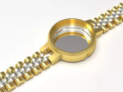 Lockless Watch Case and Strap sj0024 3D print model