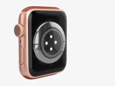 Apple Watch Series 6 silicone solo loop gold 3D model