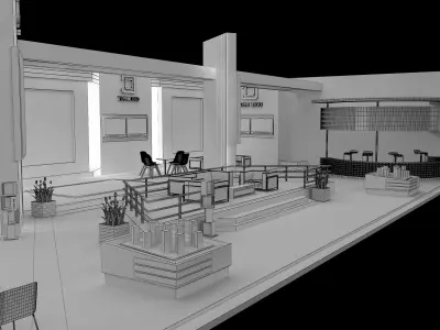 Booth Exhibition Stand a570a  3D model
