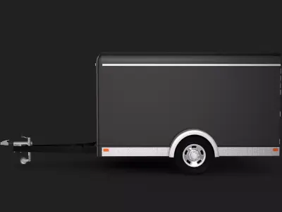 Small Cargo Trailer 3D model