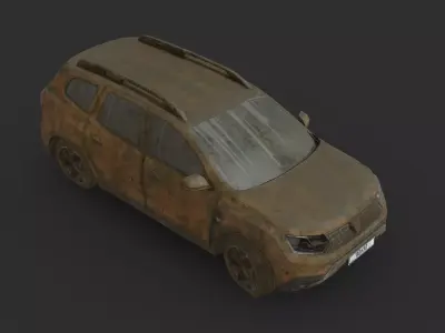 Abandoned Car - Dacia Duster Low-poly 3D model