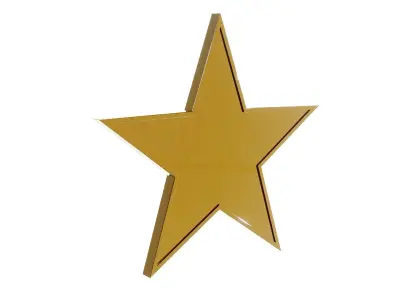 star gold Low-poly 3D model