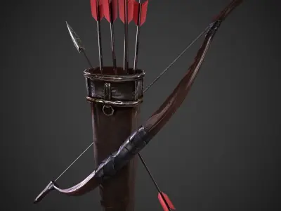 Hunter Bow Low-poly 3D model