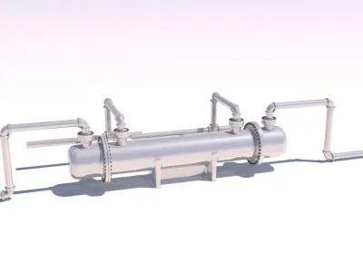 Refinery Heat Exchanger 03 3D model