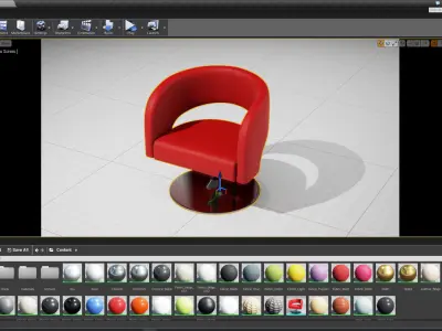 Swivel Furniture Design of Choo Chair UE4 3D model