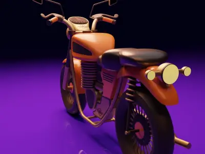 Stylized Motorcycle 3D model