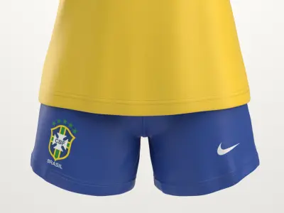 Women Soccer Uniform 3D model