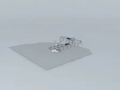Short monorail layout 3D model