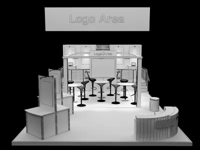 Booth Exhibition Stand a112  3D model