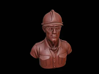 Engineer Bust 3D print model