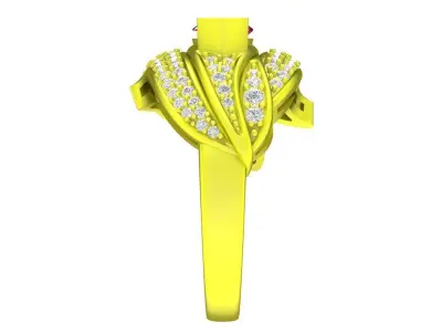4528 Luxury Fashion Diamond Marquise Women Ring 3D print model