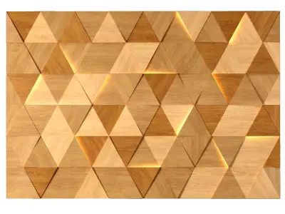 Wall Panel Wood 3D model
