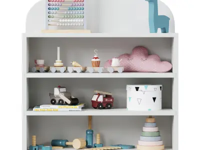 Bear and Cloud Shape Storage Unit by Minime 3D model