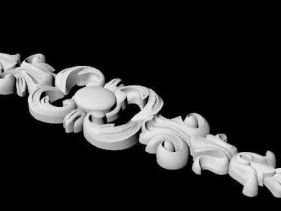 Central decor ornament for furniture 3D model 182