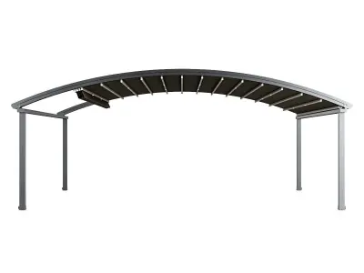 Motorized Pergola 4 chrome matte 3D model