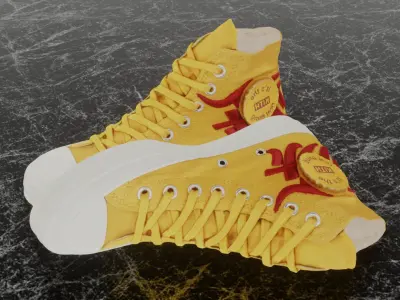 Converse x Kith x Coca Cola Chuck 70 High Top 3D SHOES Low-poly 3D model