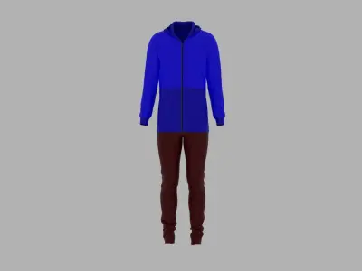 Sport Suit Low-poly 3D model 53